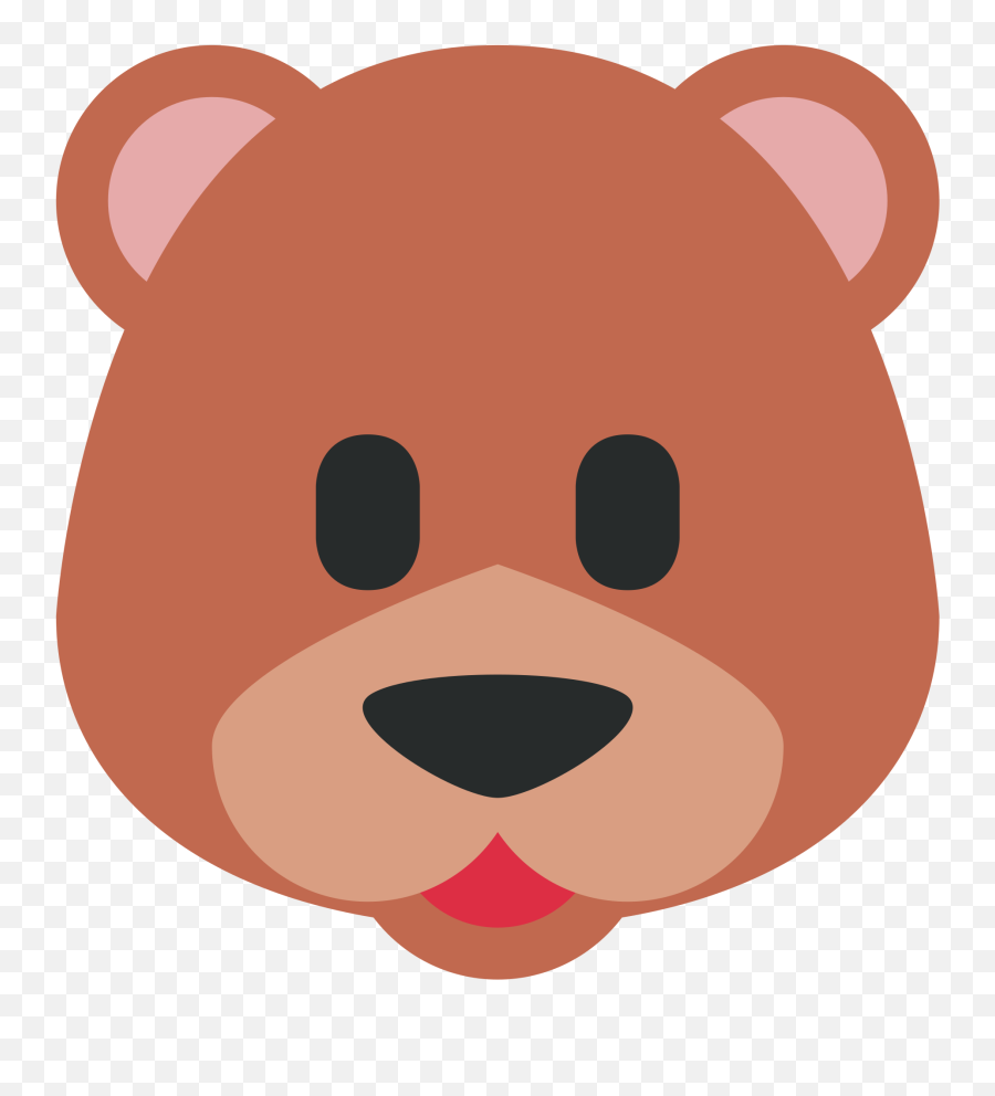 Bear Face - Twitter Bear Emoji,Twitter Emoji