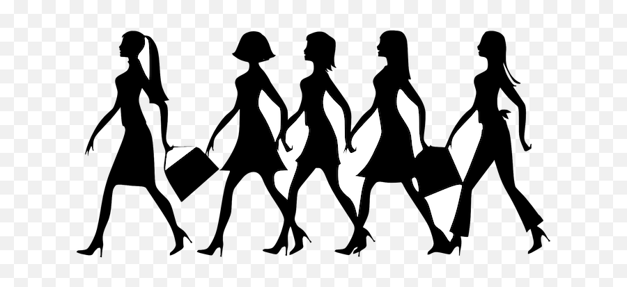 Free Shopping Shop Illustrations - Silueta De Mujeres Caminando Emoji,The Emotions Of A Woman Shopper