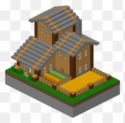 Heres An Isometric Pixel Art House I - Minecraft Building Isometric Emoji,Minecraft Carpet Designs Of Emojis