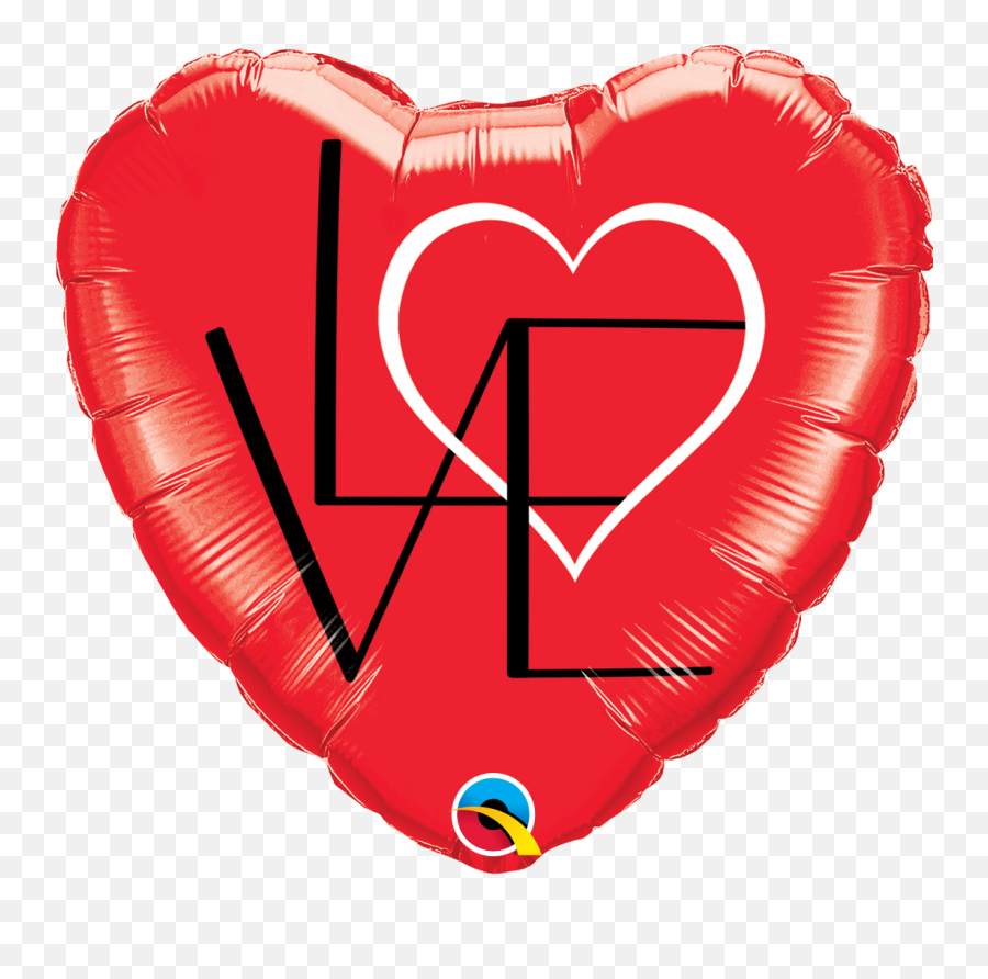 Heart Love Red Foil Balloon 18 - M Heart M Emoji,3 Red Balloons Emoji