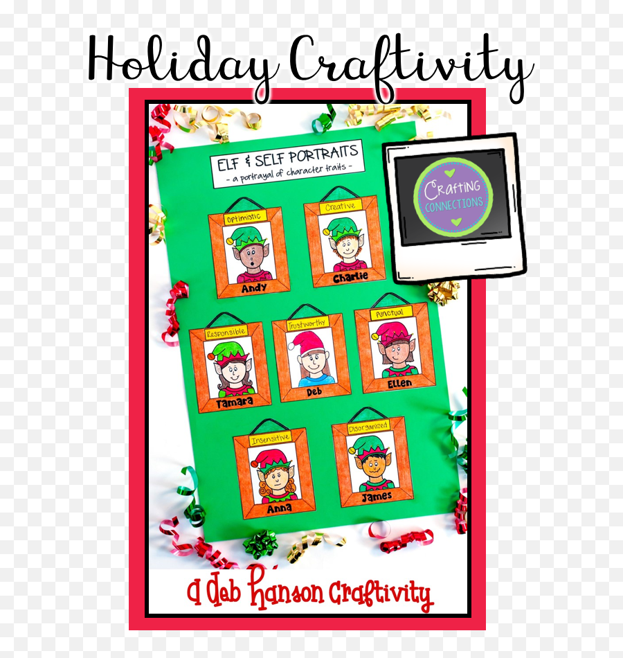 Holiday Plus A Huge - Character Traits Positive Christmasy Emoji,Christmas Emotions Bulletin Boards