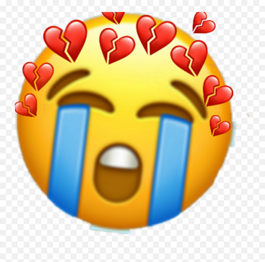 Iphone Emoji Broken Heart Clipart - Crying Emoji,Iphone Emojis Broken Heart