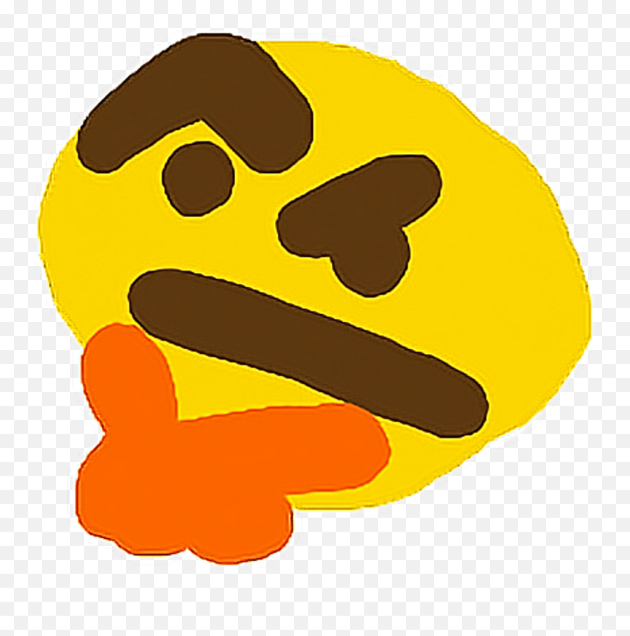 Download Think Emoji Thonk Memes Lol - Distorted Thinking Emoji Png,Think Emoji
