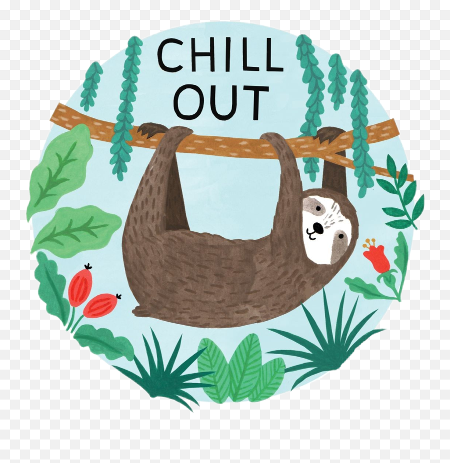 Sloth Sloths Ftestickers Sticker By Bianca - Chill Out Clip Art Emoji,New Sloth Emojis