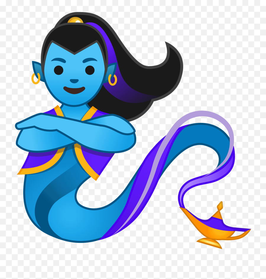 Woman Genie Emoji Clipart - Whatsapp Emoji Genie,Genie Lamp Emoji