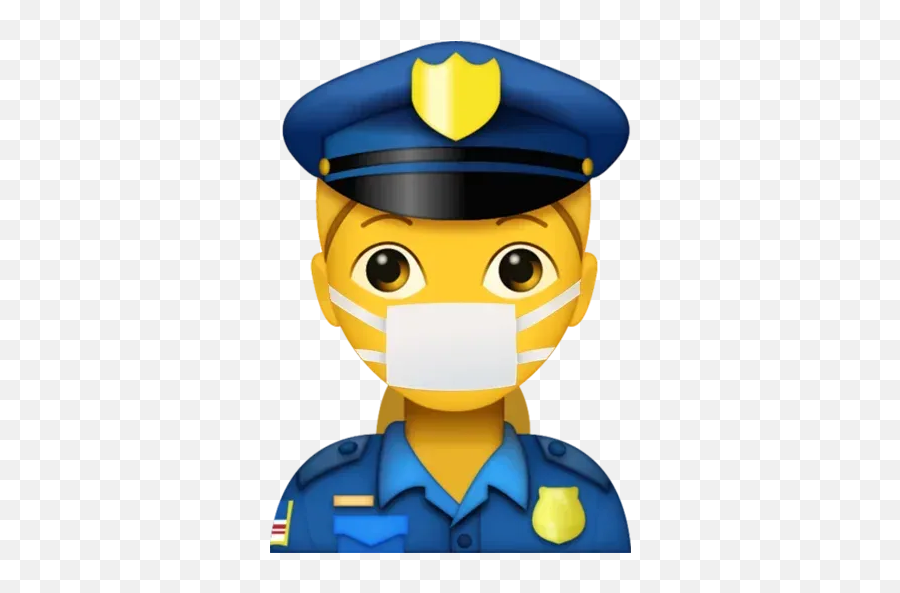Mask Emoji Whatsapp Stickers - Stickers Cloud Female Police Officer Emoji,Mask Emoji