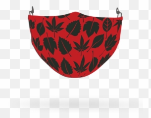 Wild Leaves Theme Face Covering Print 4 - Celebrity Decorative Emoji,Face With Mask And Leaf Emoji