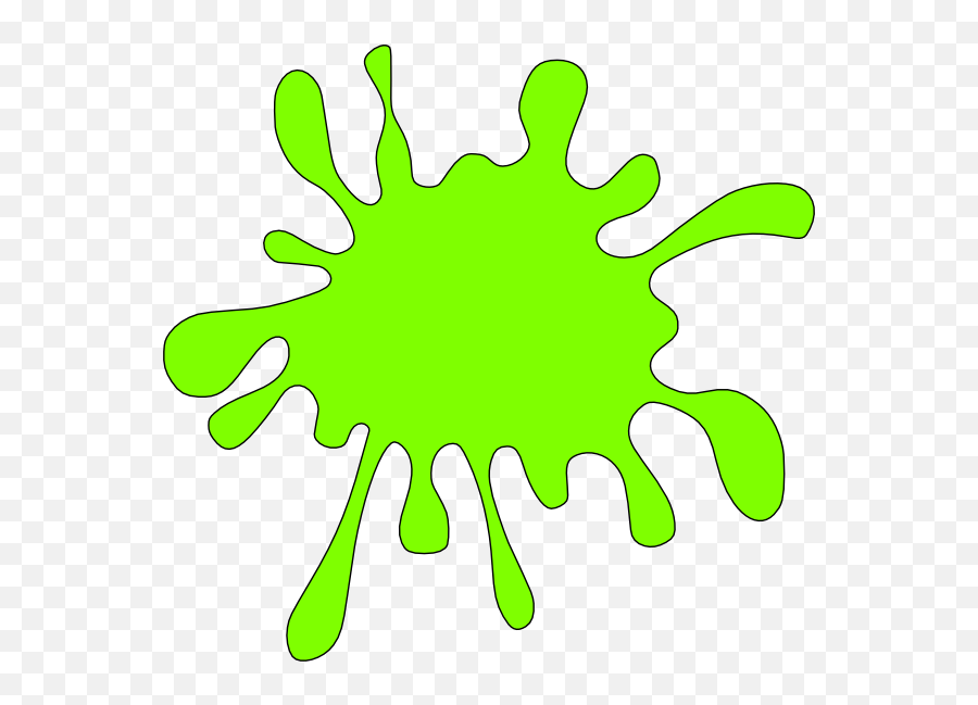 Lime Green Ink Spot At Clkercom Vector - Green Splash Clipart Emoji,Lime Green Color Emotion