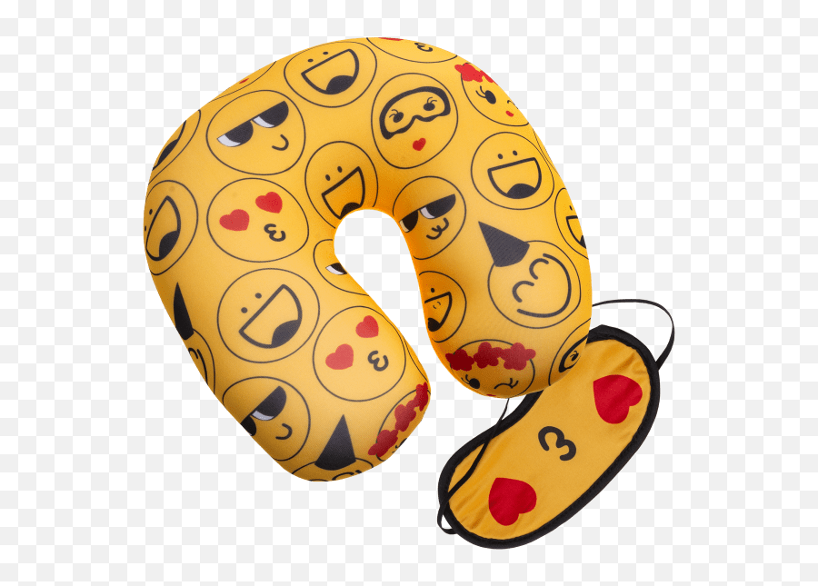 2 - Pack Emoji Travel Pillow U0026 Eye Mask Set Soft,Emoji Float