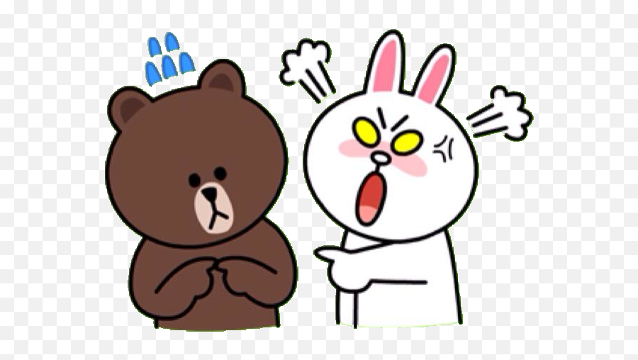 Brown Line Line Sticker Line Cony - Brown And Cony Line Stickers Emoji,Sticker Emoticons