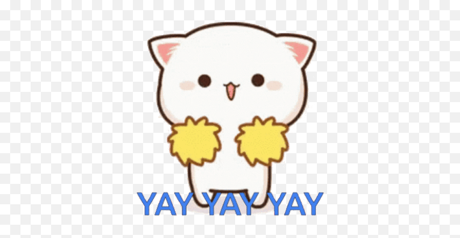 Gif 10 2021 - Cheering Cat Emoji,Emoji Animae Maker