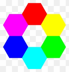 Hexagon Shape - Clipart Colorful Hexagons Emoji,Hexagon Emoji