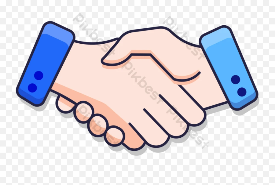 Blue Handshake Cooperation Vector Png Images Ai Free Emoji,Sun Emoji Hand Shake Moon