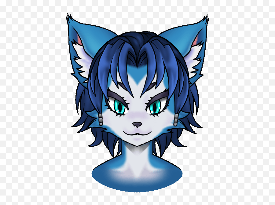 Character Rig Blue Fox Girlu0027s Head Emoji,Sync Emoji