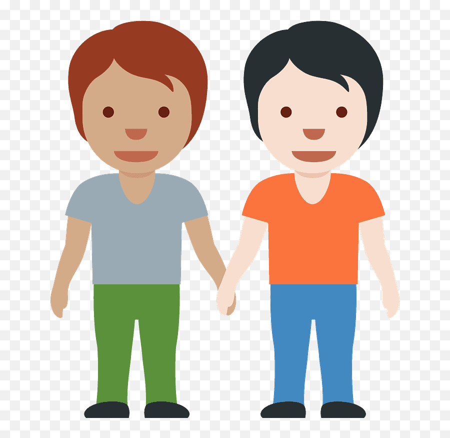 People Holding Hands Emoji Clipart - Imagenes De Dos Personas Con Diferentes Tonos De Piel,Holding Emoji