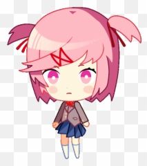 Eleven Cartoon Anime Based Games - Ddlc Natsuki Chibi Png Emoji,Emoji Default Dance