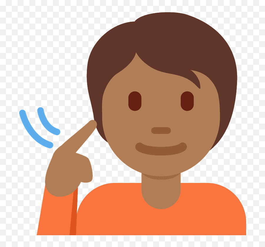 Deaf Person Emoji Clipart - Clip Art,Silhouette Of A Person Emoji Png