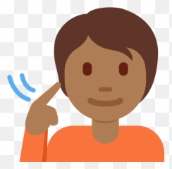 Deaf Person Emoji Clipart - Clip Art,Silhouette Of A Person Emoji Png