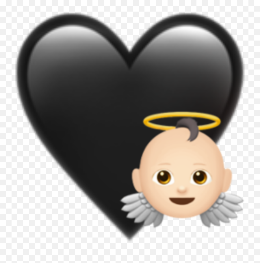 Italyemojiheartblackangel Sticker By Desireebellini - Happy Emoji,Black Angel Emoji