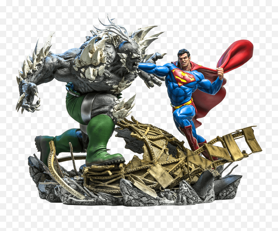 Dc Comics - Iron Studios Superman Vs Doomsday Emoji,Batman Vs Superman Emoticons How R They Done