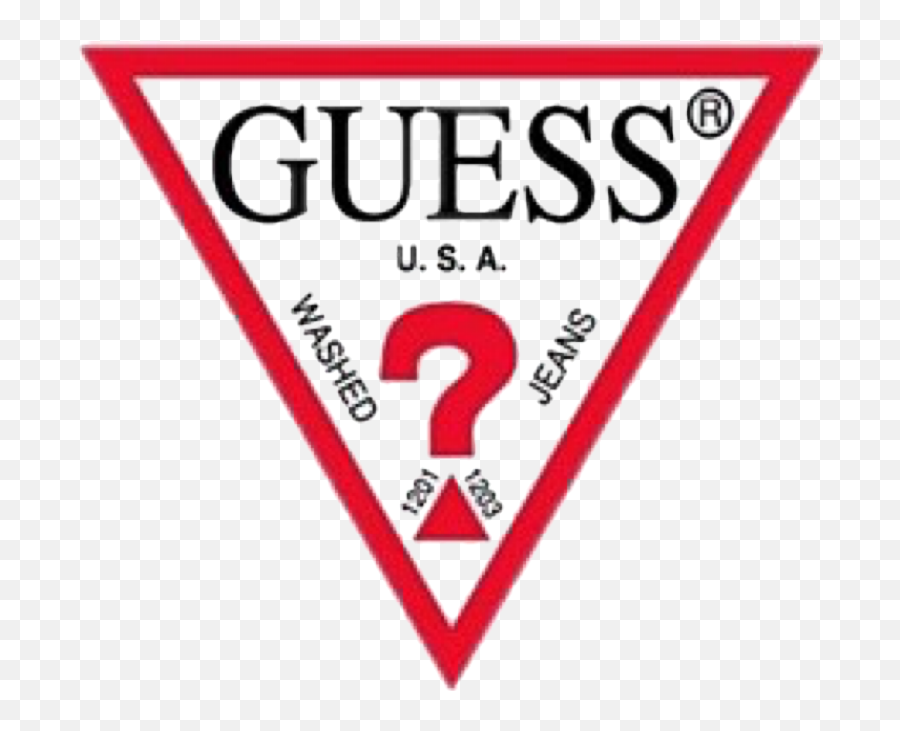 Guess Logo Sticker By - Guess Logo Patch Emoji,Guess The Emoji 23