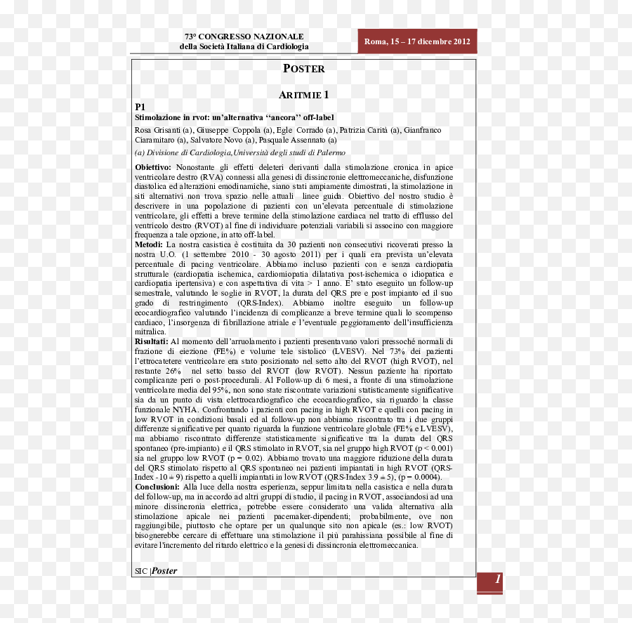 Heart Diseases In Syncopal Patients - Document Emoji,Gabriele Chiari Emotion Role In Pct