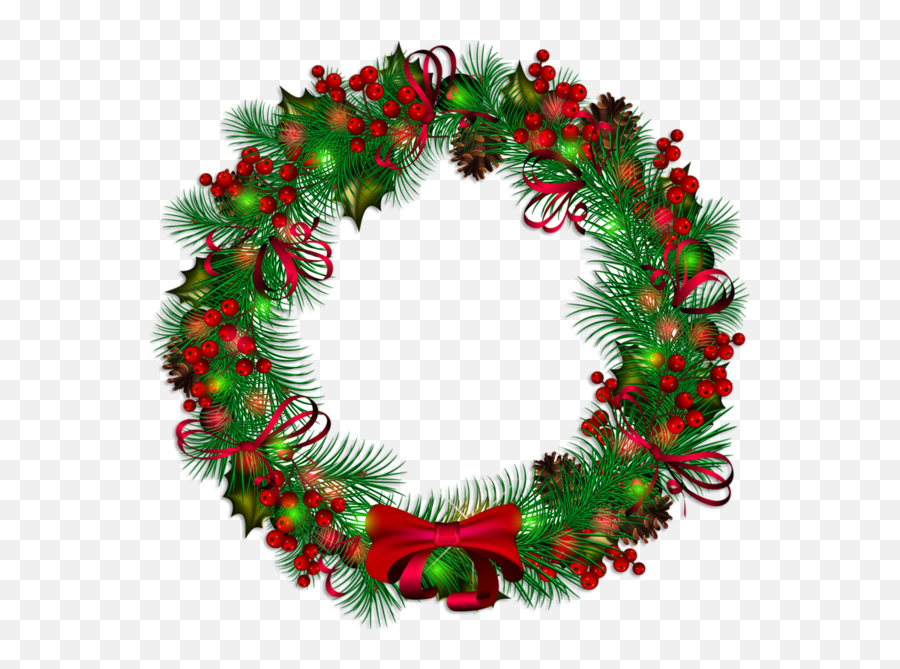 Christmas Wreaths Santa Claus Christmas - Cartoon Christmas Wreath Png Emoji,Christmas Wreath Emoticon Facebook