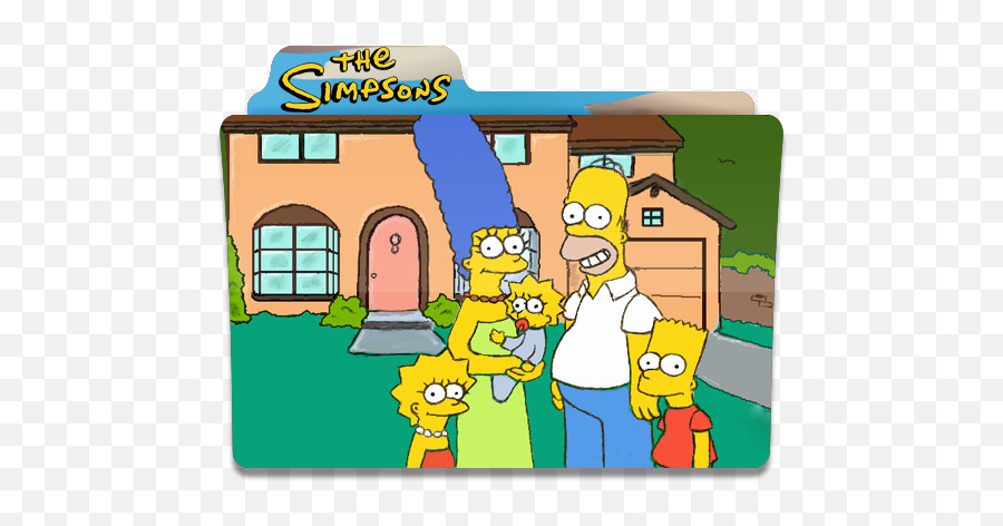 Simpsons Folder 19 Icon Simpsons Folder Iconset Quaffleeye - Simpson Family In Front Of House Emoji,Simpsons Emojis.