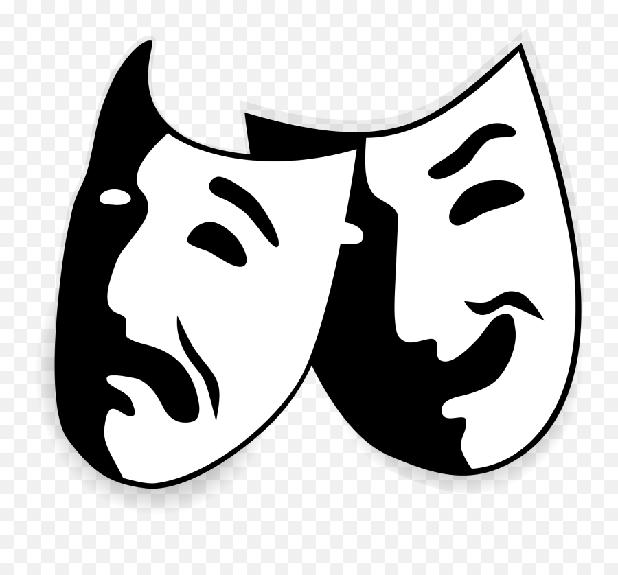 Theater Icon Png - Theatre Vector Comedy Tragedy Mask Happy Mask Sad Mask Emoji,Emotion Masks