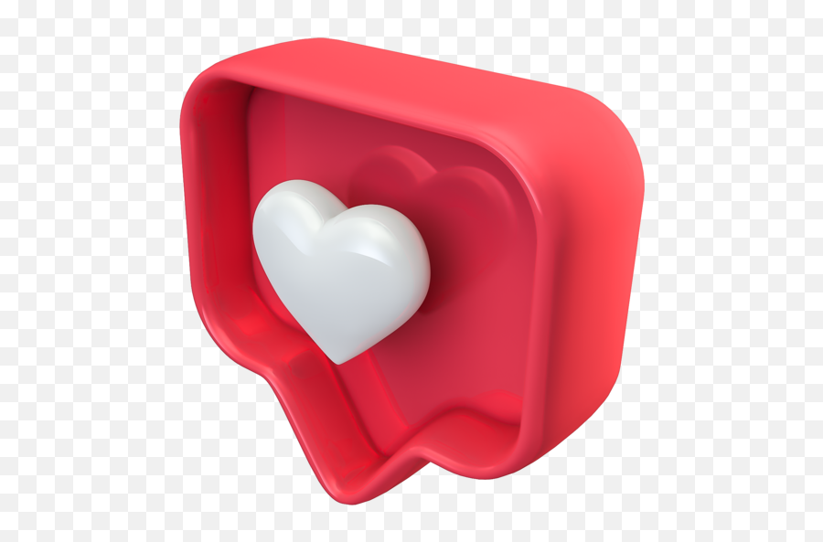 Instagram Like Heart Love Free Icon Of 3d Social Logos - Like Instagram 3d Png Emoji,Emotion Coraacao