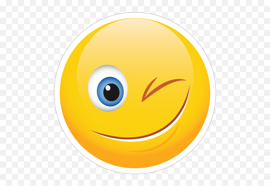 Cute Wink Emoji Sticker - Emoji Cute Smile Sticker,Cute Emoji