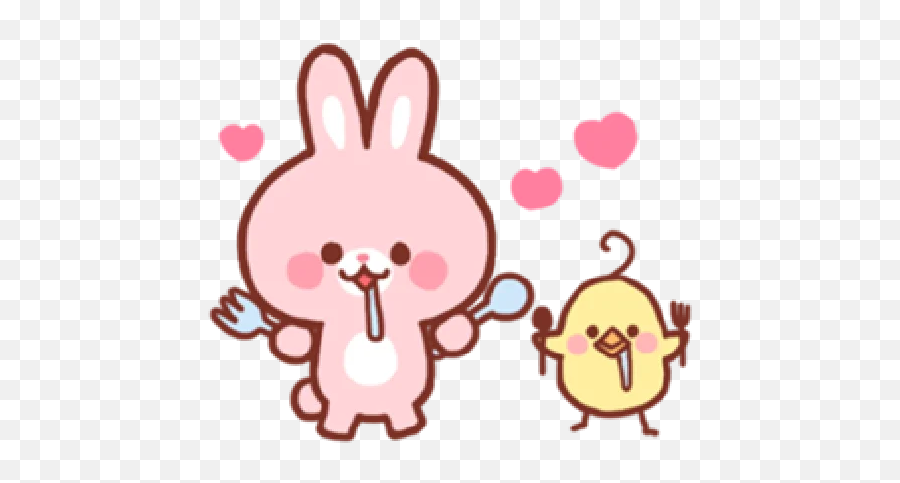 Telegram Sticker 18 From Collection Bear U0026 Bunny - Happy Emoji,Piske.and Usagi Emoticon