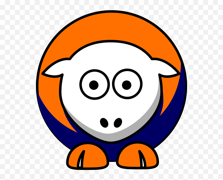 Sheep Bucknell Bison - Team Colors College Football Svg Emoji,Emoticon Colors!