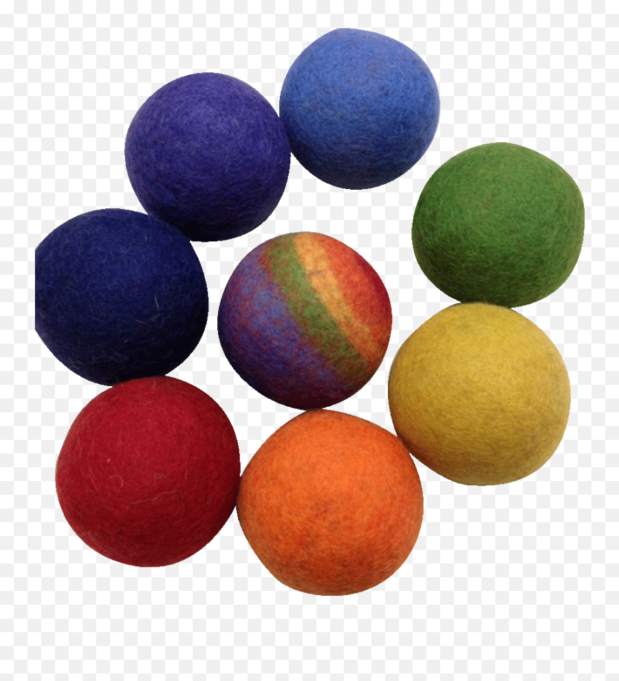 Papoose Felt Balls 7cm - Set Of 8 Lollipop Sky Emoji,Ball Of Emotions