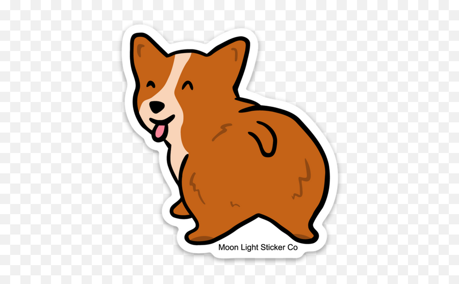 Animal Stickers Vinyl Waterproof Stickers Moon Light Emoji,Corgi Swimming Emoticon