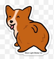 Animal Stickers Vinyl Waterproof Stickers Moon Light Emoji,Corgi Swimming Emoticon