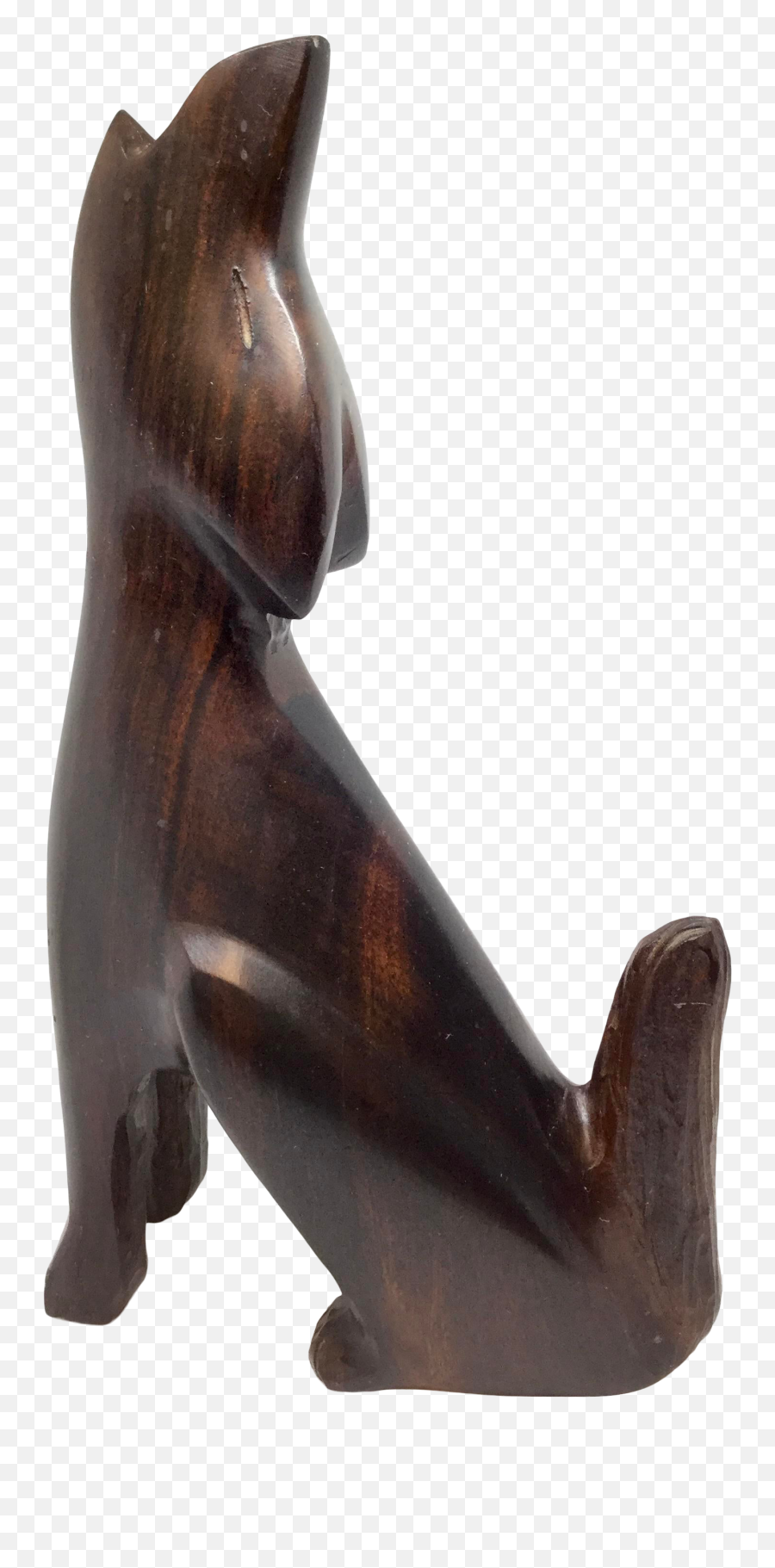 Vintage Hand Carved Ironwood Wolf Howling At The Moon Emoji,Howling Wolf Facebook Emoticon