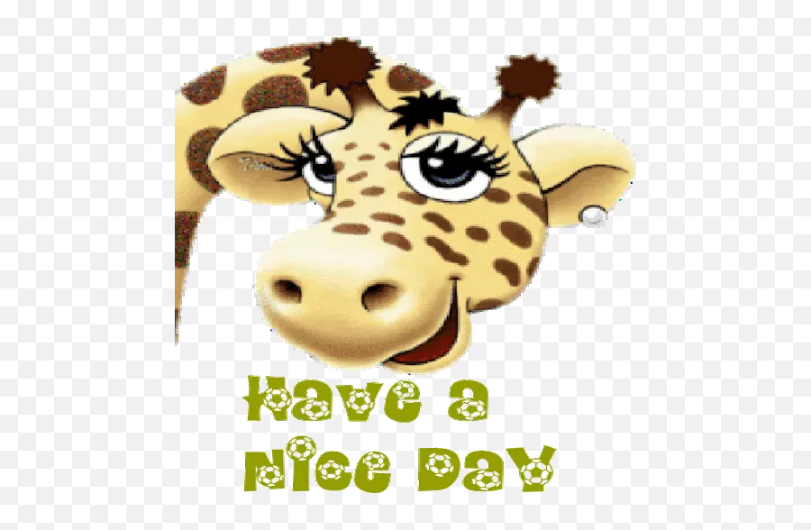 Niceday - Stickers For Whatsapp Good Morning Giraffe Gif Emoji,Have A Nice Day Emoji