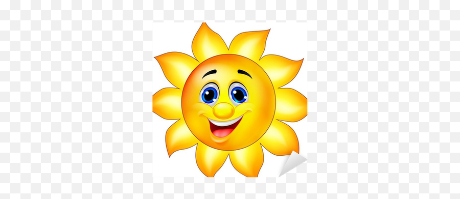 Sticker Sun Cartoon Character - Pixersus Emoji,Sun Turning Into A Moon Emoji