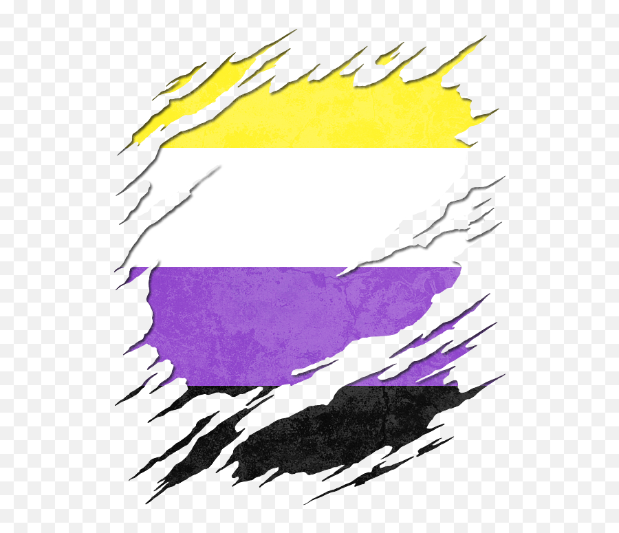 Nonbinary Pride Flag Ripped Reveal Beach Towel By Patrick Emoji,Non-binary Queen Emoji