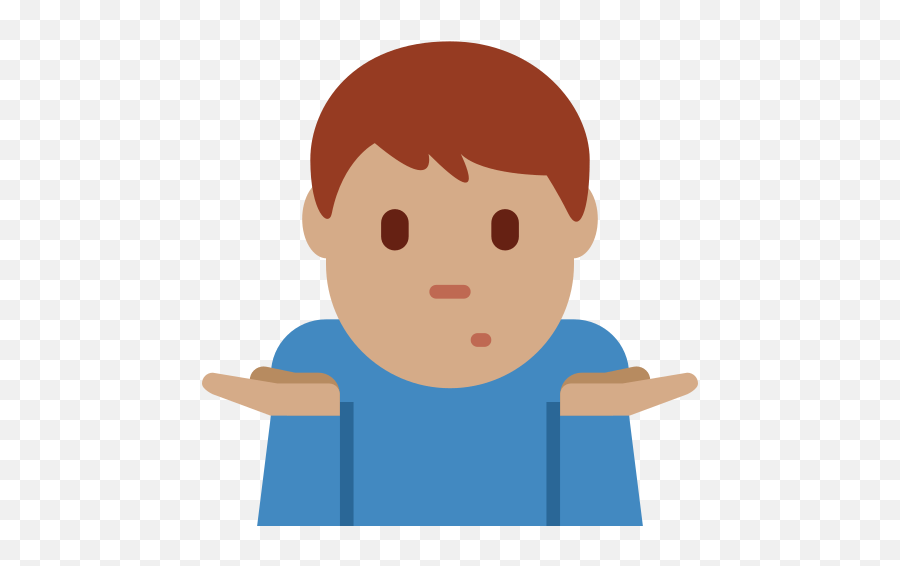 Man Shrugging Emoji With Medium Skin - Significado Do Emoji,Shrug Emoji