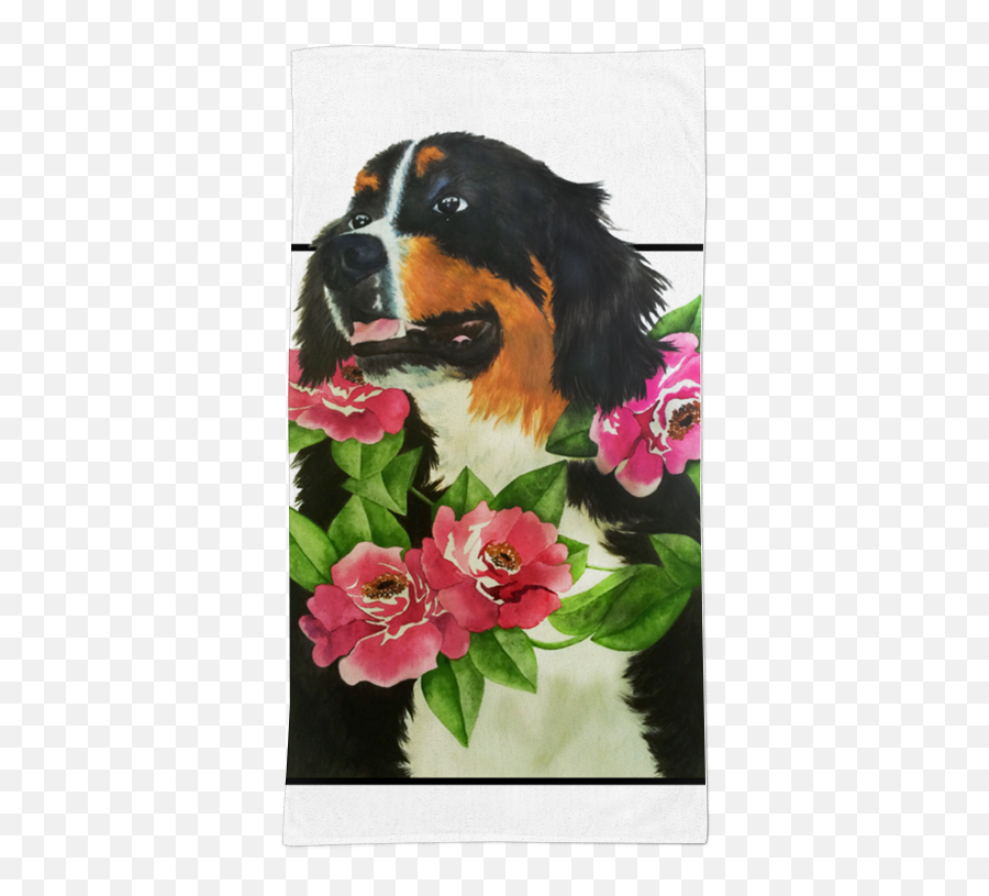 Toalha Bernese De Amanda Oliveira - Bernese Mountain Dog Emoji,Bernese Mountain Dog Emoji