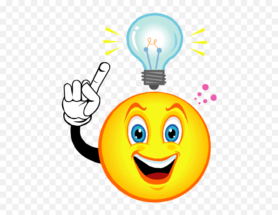 Funny Emoji Faces Funny Emoticons - Thinking Emoji With Light Bulb,Holding Emoji
