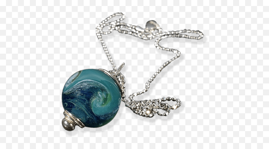 An Ocean Of Memories Memorial Glass Necklace - Solid Emoji,Emotion Necklace Colors
