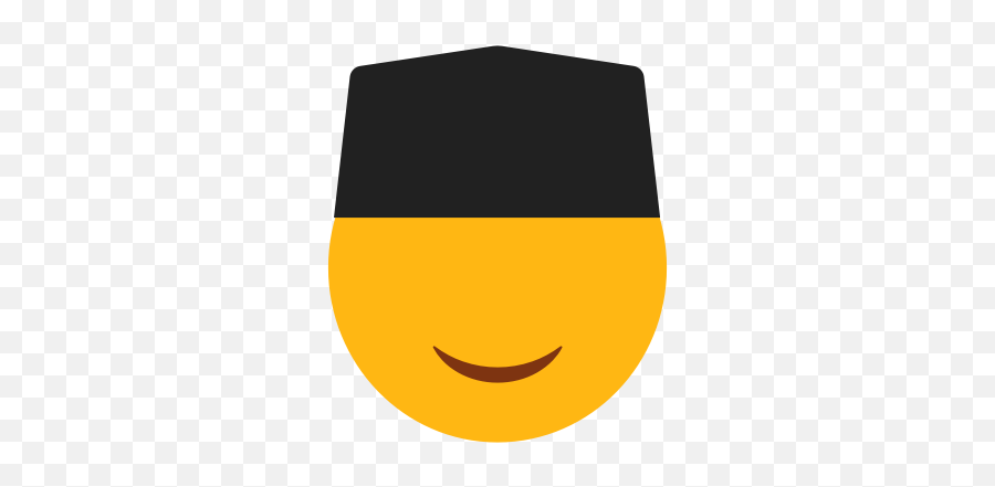 Black Cap Emoji Face Islam Muslim - Emoji Muslim,Black Emoji