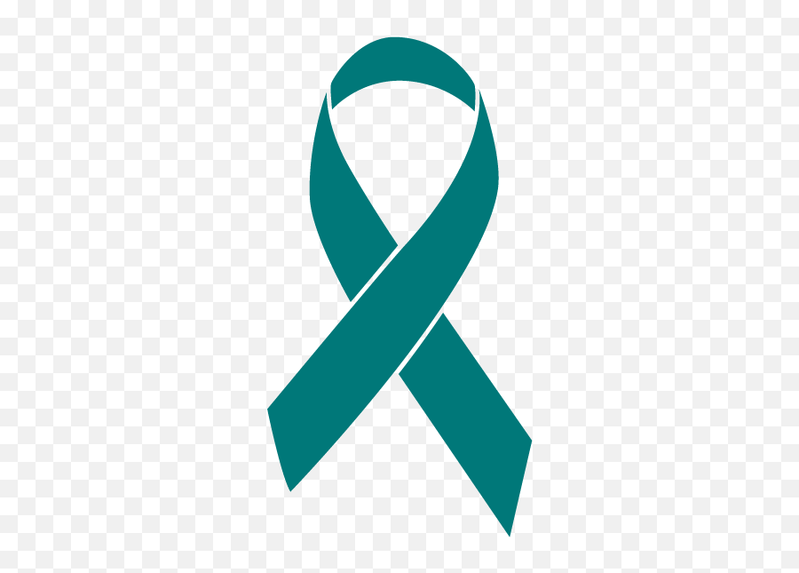 Ovarian Cancer Ribbon Png U0026 Free Ovarian Cancer Ribbonpng - Transparent Teal Cancer Ribbon Emoji,Breast Cancer Ribbon Emoji