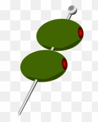 Cocktail Olives On Skewer Clip Art - Clip Art Martini Olives Emoji,Olive Emoji