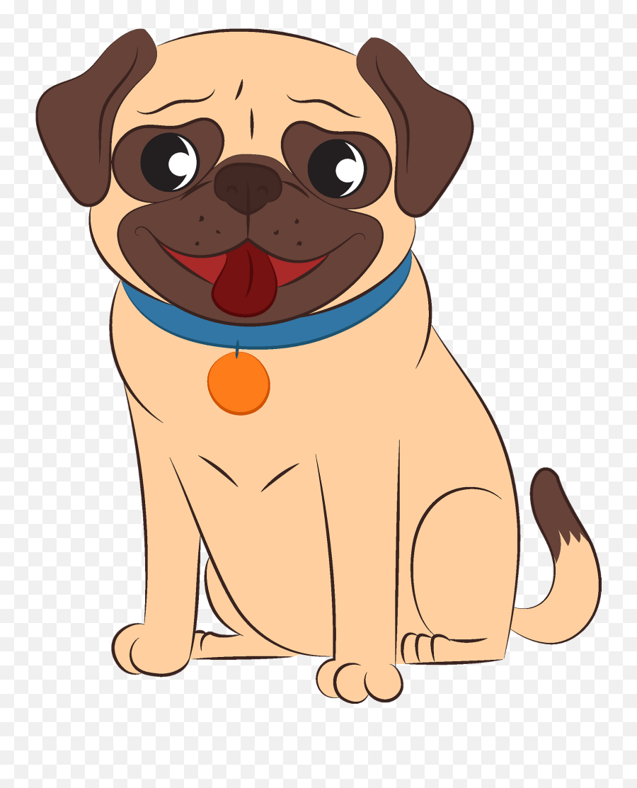 Pug Clipart - Pug Clipart Emoji,Pug Emojis