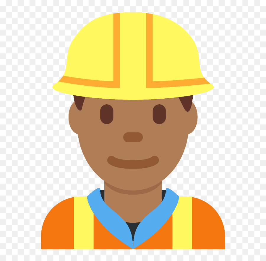 Man Construction Worker Emoji Clipart - Obrero Emoji,Emoji Builder