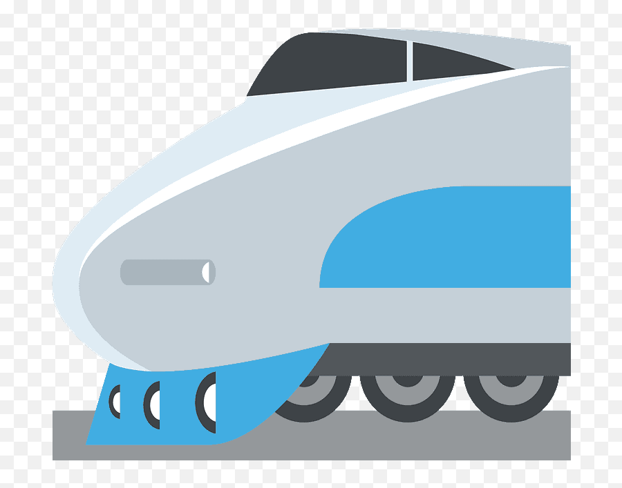 High Speed Train With Bullet Nose Emoji - Emoji Treno Png,Nose Emoji